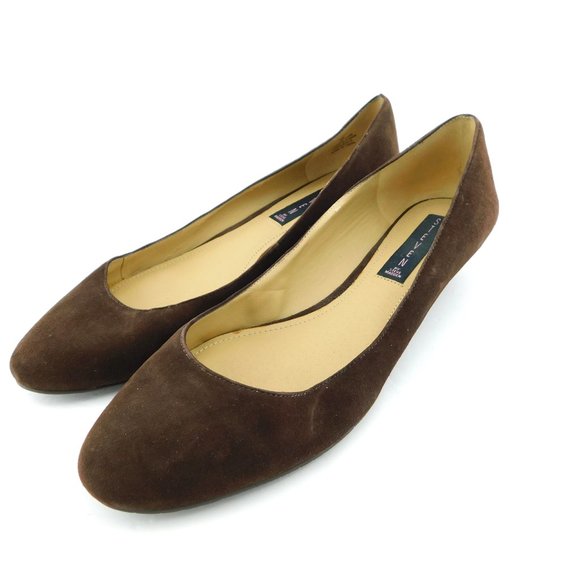 STEVEN Steve Madden Brown Suede Leather Ballet Flats 9 - Picture 3 of 5